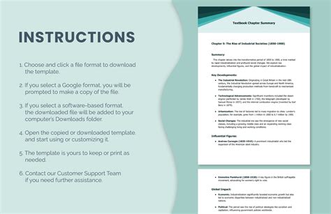 Textbook Chapter Summary Template in Google Docs, Word, PDF - Download ...