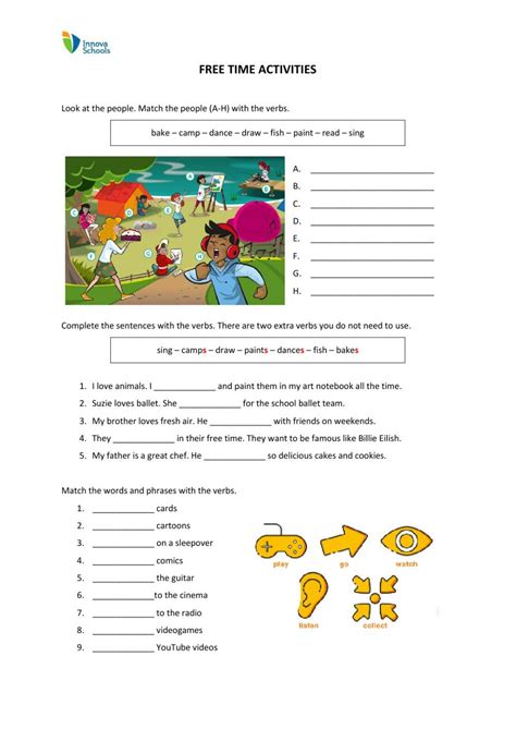 Hobbies Worksheet.pdf 的图像结果