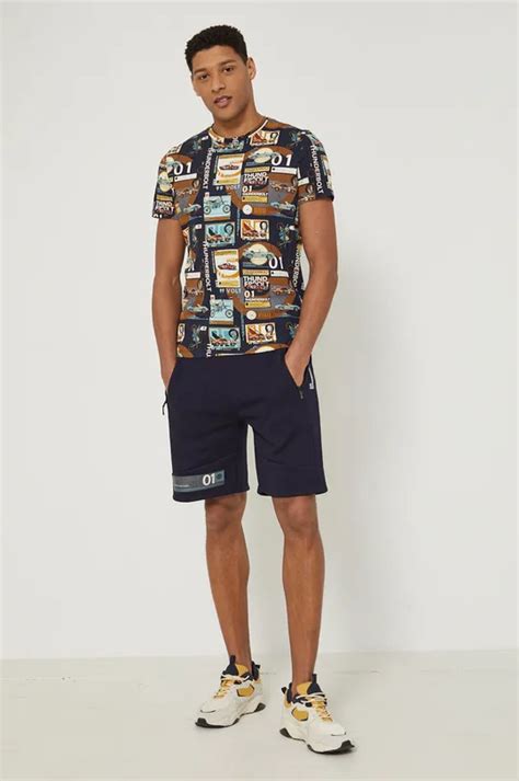 Medicine t-shirt bawełniany kolor granatowy wzorzysty | Answear.com