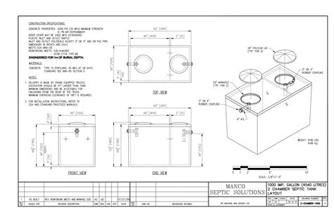 2500 Gallon Septic Tank Dimensions