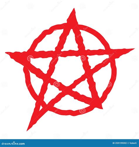 Pentagram Sign Five Pointed Star Icon. Magical Symbol of Faith Stock ...