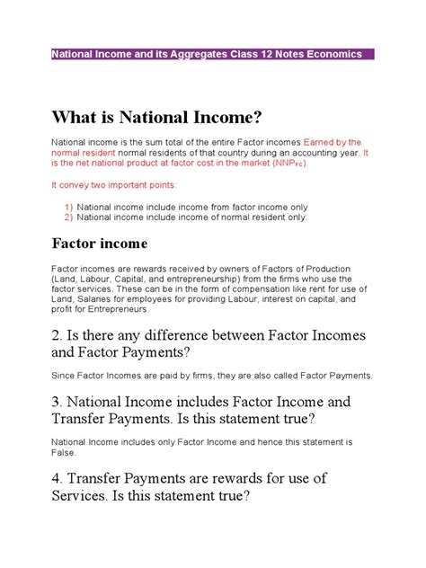 Image result for Explination of National Income Class 12