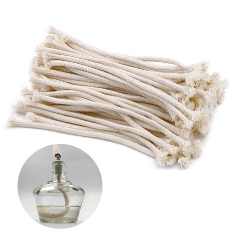 100 Pieces Oil Lamp Wicks, 1/4" Braided Candle Wick, Round Lantern ...