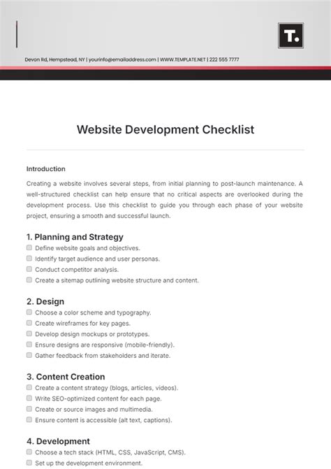 Website Development Checklist 的图像结果