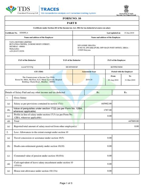 Image result for Decode Form 16 Part B
