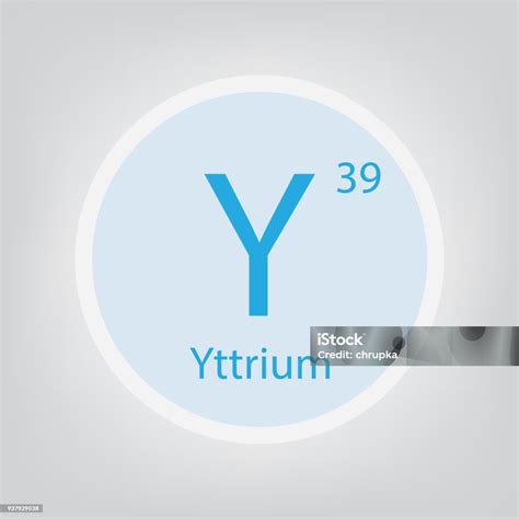 Yttrium Y Chemical Element Icon Stock Illustration - Download Image Now - Atom, Blue, Chemical ...
