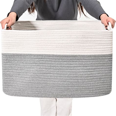 Amazon.com: OIAHOMY 75L Large Blanket Basket, Woven Blanket Storage ...