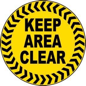 Safety Message Boards & Sign Acrylic Board | Keep Area Clear | 215 Mm X ...