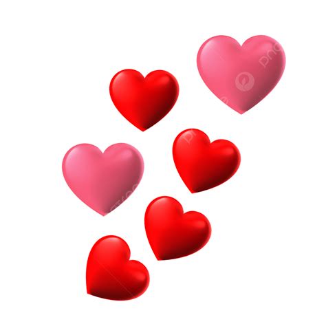 Flowing Heart Shape Clip Art Small Hearts PNG Images CleanPNG