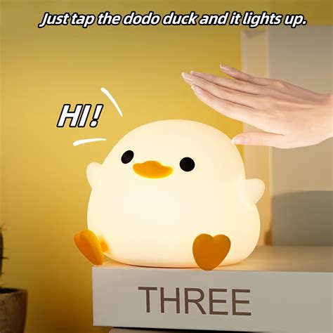 Emmanoth DoDo Duck Night Light, Cute Duck Lamp, Soft Silicone India | Ubuy