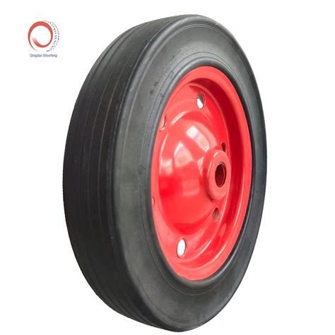 Heavy Duty Industrial Rubber Solid Tire and Wheel for Wheelbarrow ...
