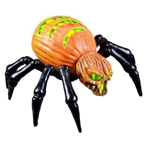 Haunted Living 18-in LED Flaming Pumpkin Spider 61310 at Lowes.com