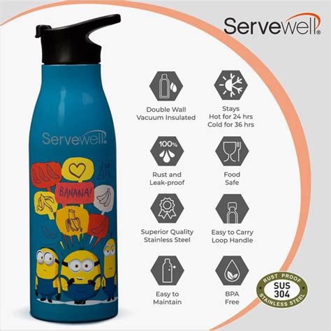 Buy SERVEWELL Camper Printed Vacuum Bottle - 600 ml from Servewell at ...