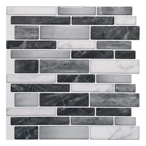 Art3d 10-Sheet Self-Adhesive Tile Backsplash for Kitchen, Vinyl ...