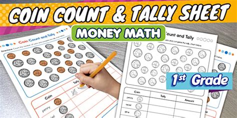 First Grade Coin Count and Tally Worksheet | Twinkl USA