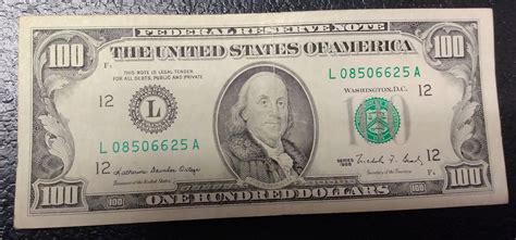 1988 Series 100 Dollar Federal Reserve Note - Good Condition-vintage - Etsy
