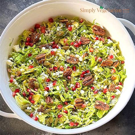 Easy Shaved Brussels Sprout Salad Recipe - simplyvegetarian777