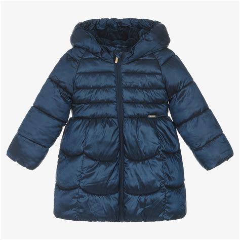 Mayoral - Girls Blue Puffer Coat | Childrensalon