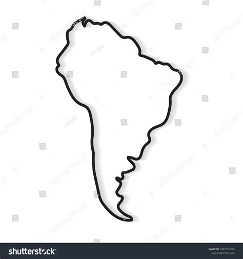 Black Outline South America Map Vector: Vector có sẵn (miễn phí bản ...