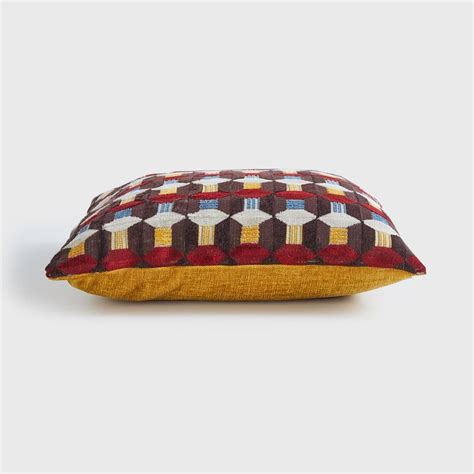 Buy Brilliance Multicolour Textured Square Cushion Cover - 40x40cm from ...