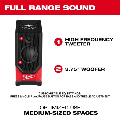 Milwaukee 2954-20 Milwaukee M18 Bluetooth Jobsite Speaker 2954-20 (Bare Tool)