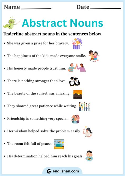 Image result for Abstract Noun Exercise