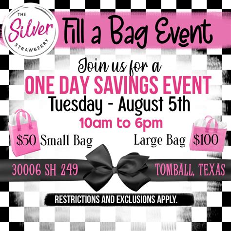 Fill a Bag Event at The Silver Strawberry, 30006 State Highway 249 ...