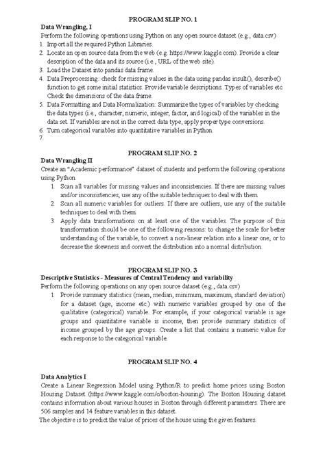 Program SLIP - 3rd year computer engineering student - Data Wrangling ...