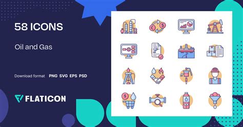 Oil and Gas Icon Pack | Flat | 58 .SVG Icons