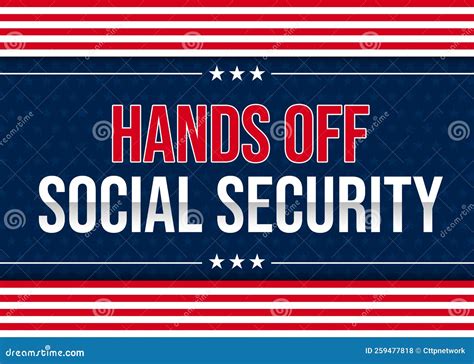Hands Off Social Security Protest Concept Background with United States ...