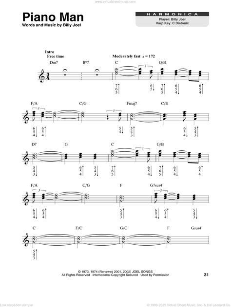 Harmonica Tabs Piano Man at Hayley Forster blog