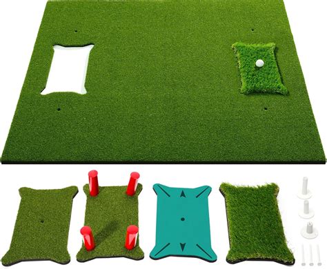 Amazon.com : Golf Hitting Mat, 5X4 FT Golf Practice Mat, Artificial ...