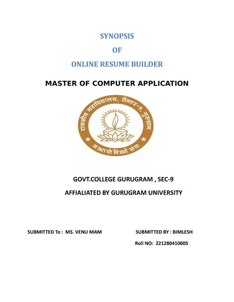 java programming language - SYNOPSIS OF ONLINE RESUME BUILDER MASTER OF ...