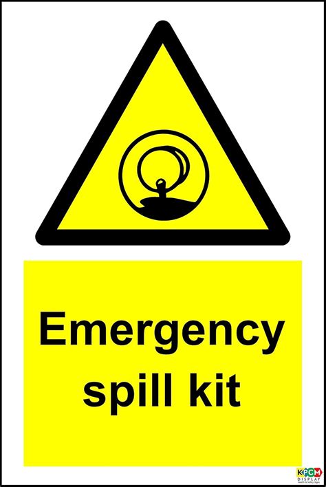 KPCM Display ltd Emergency Spill Kit Sign - Durable 1.2mm Rigid India ...