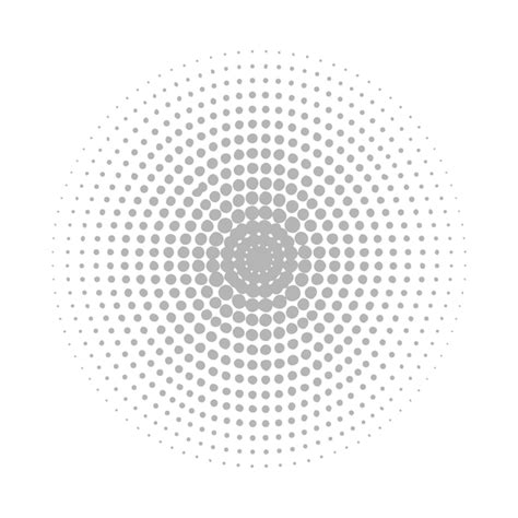 A circular halftone dots pattern white background | Premium Vector