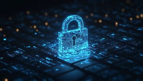 Cybersecurity lock and data protection | Premium AI-generated image
