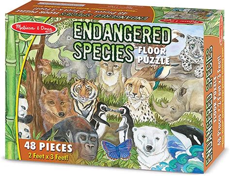 Endangered Species Floor Puzzle - 48 PC. : Melissa & Doug Llc: Amazon ...