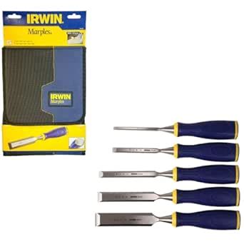Irwin Marples MS500 Soft Touch Bevel Edge Chisel Set 5 Wallet : Amazon ...