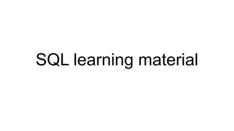 Image result for SQL Refresher