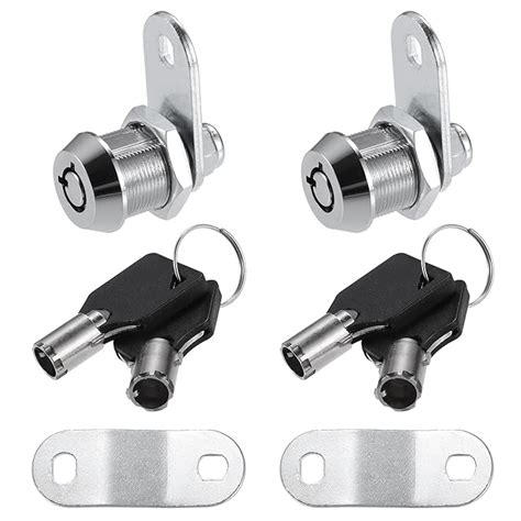 X AUTOHAUX 2 Set Chrome Finish Cam Lock RV Storage Locks Keyed Alike 5/ ...