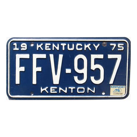 1976 Kentucky License Plate #FFV957 | Great Low Prices