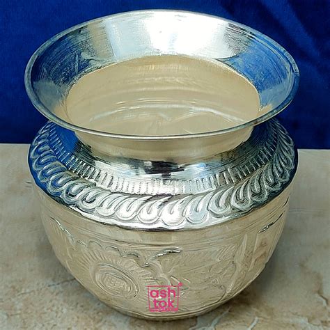 Buy German Silver Pot for Pooja at Wholesale Price – Ashtok