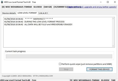 HDD Low Level Format Tool 4.50 - Download for PC Free