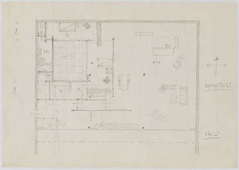 Ludwig Mies van der Rohe. Hubbe House Project, Magdeburg, Germany ...