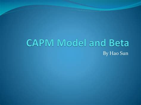 Image result for Capm Model