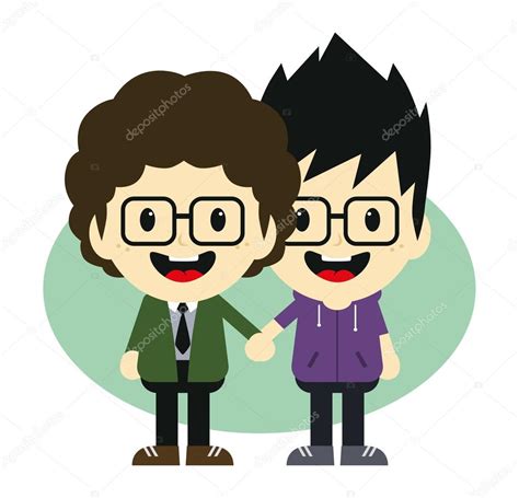 Cartoon Gay Guys stock illustration. Illustration of together - 54565831
