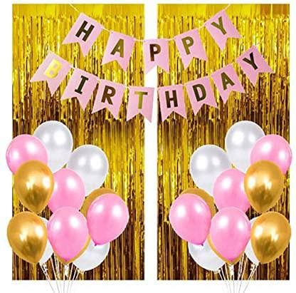 SIDDHASWARI Boys/Girls Happy Birthday Rubber 30 pcs Balloons,1 pcs ...