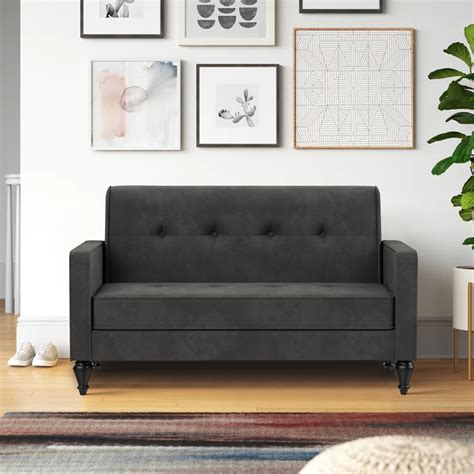 48" Loveseat Sofa for Bedroom, Modern Love Seats Furniture, Upholstered ...