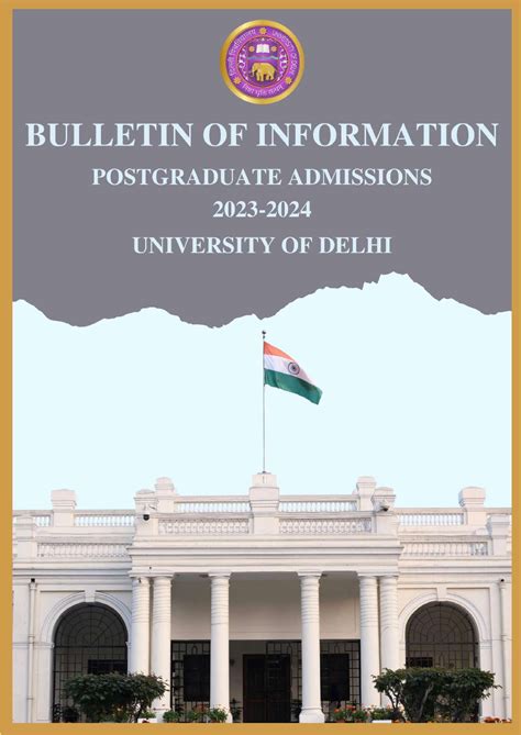PG Bulletin of info. DU 2023 - CONTENTS 1. University of Delhi 2. Study ...