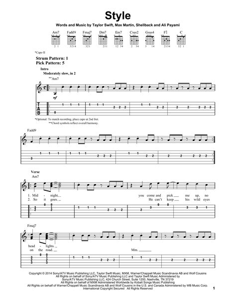 Style by Taylor Swift - Easy Guitar Tab - Guitar Instructor